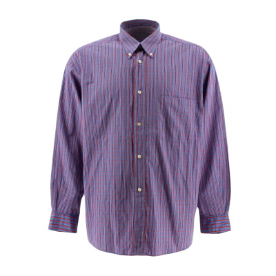 Chemise bleue et rouge à carreaux - Homme - CHRISTIAN DIOR - Taille 44  -  reconditionné disponible sur Label Emmaüs
